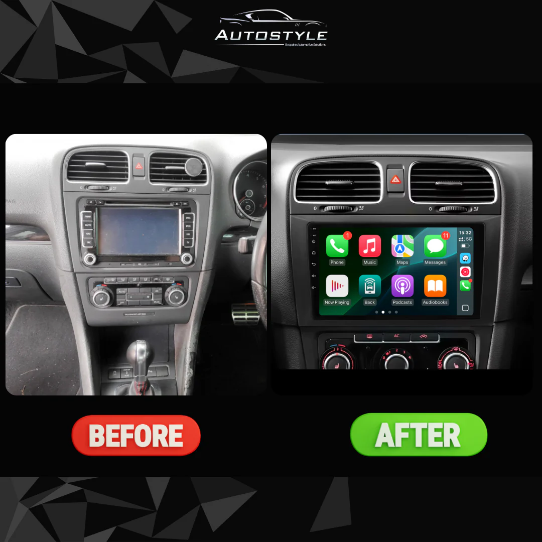 VW Golf Mk6 Apple Carplay / Android Auto 9" Stereo Upgrade RHD - Image 4