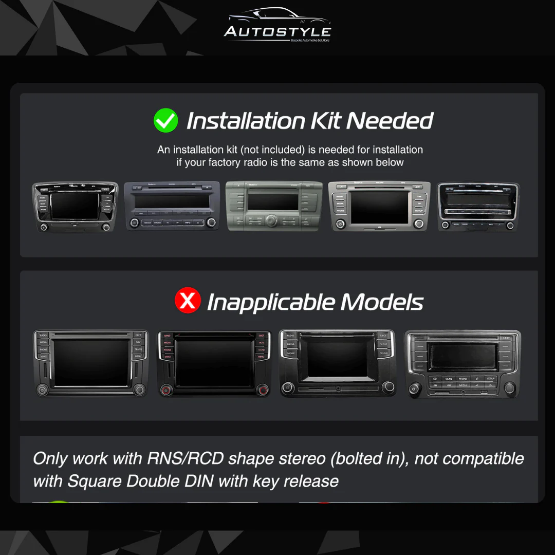 VW UNIVERSAL Apple Carplay / Android Auto 9" Stereo Upgrade - Image 7