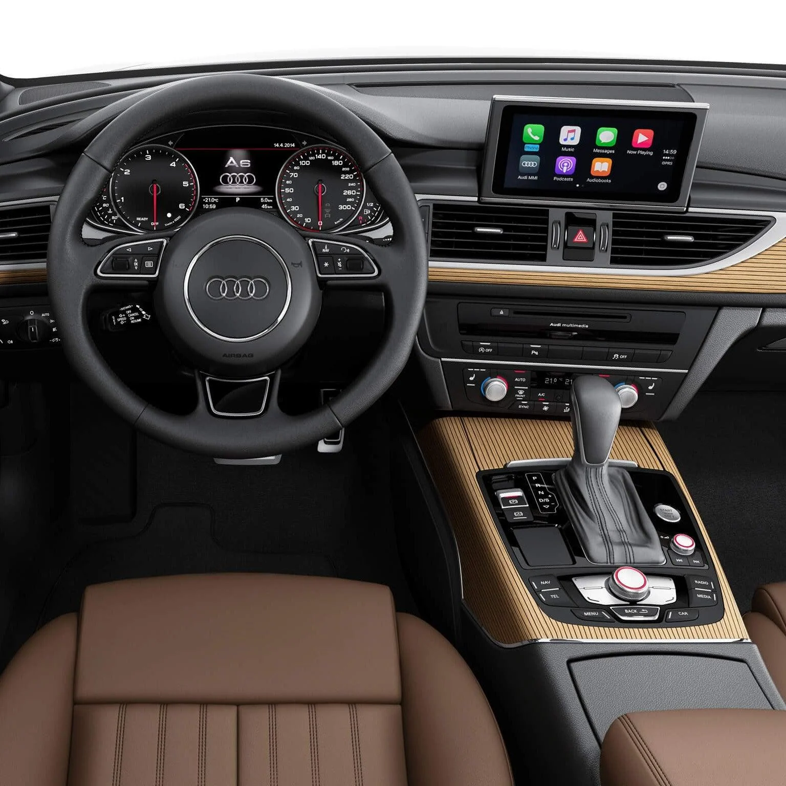 Wireless Apple CarPlay/Android Auto for Audi A6 A7 A8 with MIB2/MMI/RMC (2012-2017)