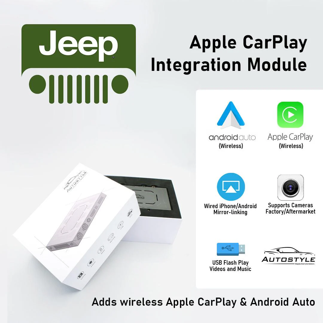 Wireless Apple CarPlay/Android Auto for JEEP Cherokee/Commander/Compass/Grand Cherokee (2014-2020) - Image 2