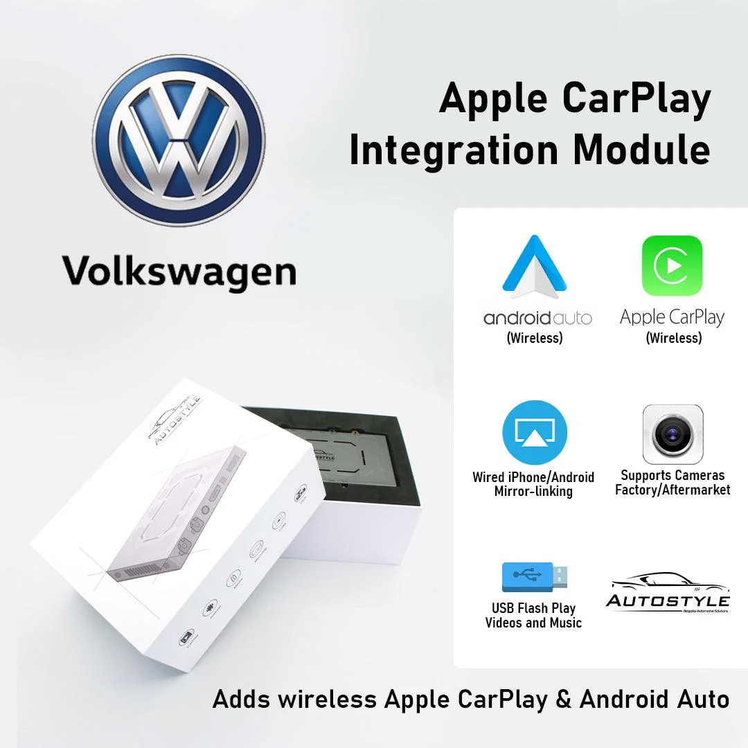 Wireless Apple CarPlay/Android Auto for Volkswagen Golf Passat Polo Touran Tiguan Crafter (2017-2019) - Image 2